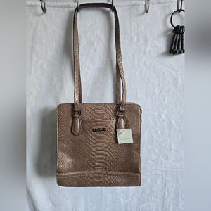 Liz Claiborne  3 pocket Alligator print purse NWT shoulder bag beige